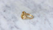 Bague Art Déco or jaune et blanc citrine 58 Facettes