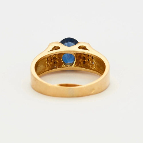 Bague 53 Bague or jaune saphir et diamants 58 Facettes 240402