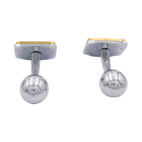 Boutons de manchette Boutons de manchette Cartier, "Santos Dumont", or et acier. 58 Facettes 33211