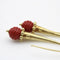 Boucles d'oreilles Boucles d'oreilles pendantes modernistes italiennes en or 14 carats avec sphère en verre 58 Facettes A20063