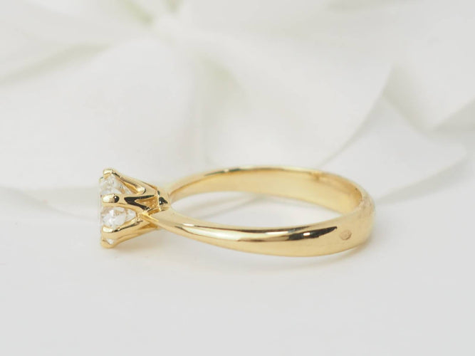 Bague 52 Bague solitaire en or jaune et diamant synthétique 58 Facettes 31902