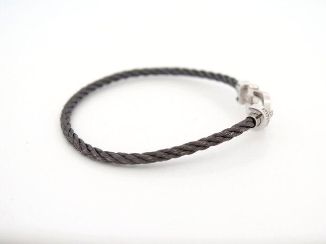 Bracelet bracelet FRED force 10 mm manille or blanc 14 diamants 58 Facettes 264764