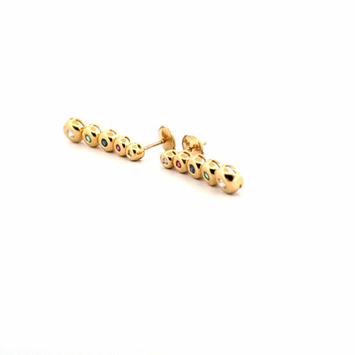 Boucles d'oreilles Boucles D'oreilles Or Jaune 18k Tutti Frutti 58 Facettes 2-BOE1 -GS35845-3