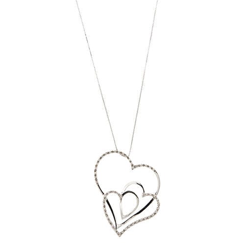 Collier Collier avec coeurs et diamants 58 Facettes 27827