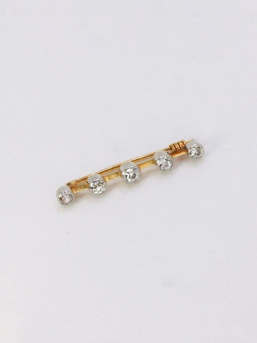Broche Broche barrette Art-Déco or platine diamants taille ancienne 58 Facettes J298