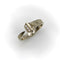 Bague 14K White Gold Hand Engraved Lucky Nail Ring with Diamonds 58 Facettes