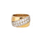 Bague Bague vintage des années 80 en or jaune 18 carats, sertie d'un diamant de 1 carat. Anneau large carré, taille 6,5. 58 Facettes G14022
