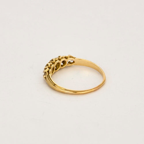 Bague 61.5 Bague jaretière or jaune et diamants 58 Facettes ROD3554