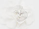 Collier Collier en or blanc et 4 coeurs 58 Facettes 26383