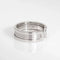Bague Double C avec logo Cartier, vers 2000, en or blanc 18 carats, taille 6, signée, vintage