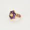 Bague 51 Bague or jaune, améthyste et diamants 58 Facettes CHAL0199