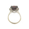 Bague 55 Bague fleur or blanc avec grenat et diamants 58 Facettes 33304