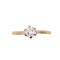 Bague 63 Solitaire or jaune 6 griffes diamant 58 Facettes