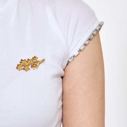 Broche Broche or jaune et diamants 58 Facettes CHAL04514