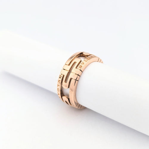 Bague 56 BULGARI - Bague Parentesi or rose 58 Facettes 30608