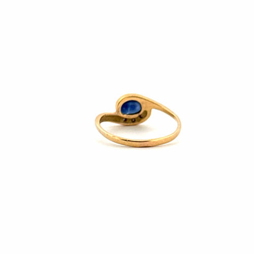 Bague 48 Bague Or Jaune 18 k Saphir & Diamants 58 Facettes 41-GS34028-1