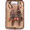 Boucles d'oreilles Boucles d'oreilles catalanes anciennes en or jaune et argent avec grenats naturels 58 Facettes OR86