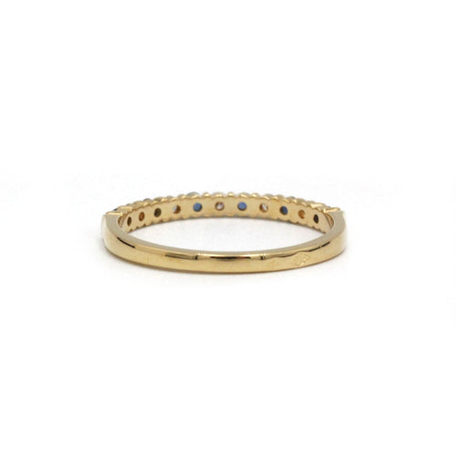 Bague 53 Demi-Alliance - Or, Diamants & Saphirs 58 Facettes 250135R