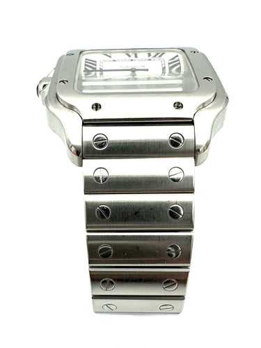 Montre CARTIER. Montre "Santos", acier, mouvement automatique (réf.4075) 58 Facettes
