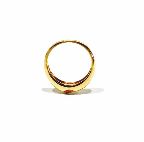 Bague 52 Bague or jaune, citrine orange 58 Facettes