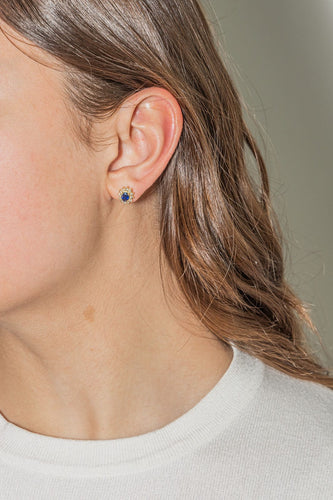 Boucles d'oreilles Boucles d'oreilles Or jaune Saphir, Diamant 58 Facettes 3754269CN