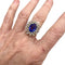 Bague 51 Bague au design contemporain en or 18 carats sertie de diamants et de tanzanite 58 Facettes Q277B