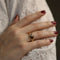 Bague 54 Bague Jonc Anglais en or jaune avec un diamant 58 Facettes
