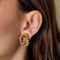 HERMES - GEORGES LENFANT- Rare Paire de boucles d'oreilles en or jaune tressé.