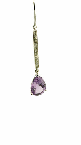 Boucles d'oreilles Boucles d’oreilles pendantes or blanc et pierres naturelles 58 Facettes