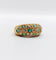 Bague 50 Bague dôme bombée pavée en or 18k et diamants, émeraudes 58 Facettes A06602