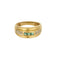 Bague en Or jaune, émeraudes et diamants