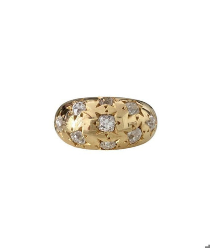 Bague 53 Bague boule constellation or jaune et diamants 58 Facettes