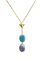 Collier Collier maille figaro en or jaune , diamants  et opales d’Australie 58 Facettes