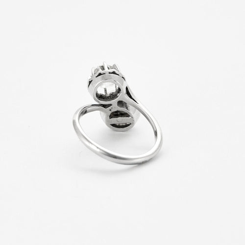 Bague 50.5 Bague Toi et Moi Diamant Perle 58 Facettes
