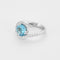 Bague 49 Bague tourbillon en or blanc, topaze et diamants 58 Facettes B250558