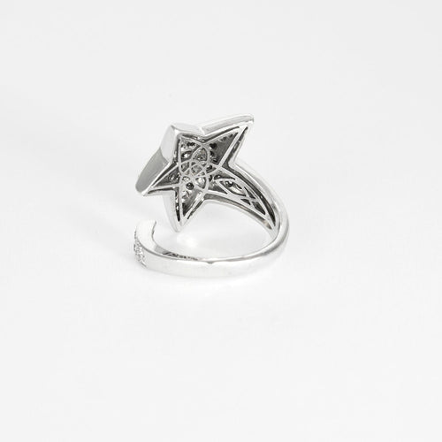 Bague 53 Bague comète or blanc et diamants 58 Facettes 23/266B