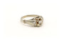 Bague 56 Bague Art Déco en or blanc sertie de diamants 58 Facettes 19785