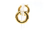 Boucles d'oreilles Boucles d'oreilles créoles contemporaines en or jaune 18k 58 Facettes B809