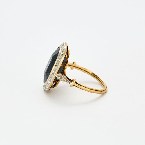 Bague Bague Pompadour Art Déco Saphir 58 Facettes