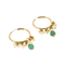 Boucles d'oreilles Boucles d'oreilles en or jaune et Chrysoprases 58 Facettes PER0470