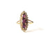 Bague marquise or jaune 18k - Rubis et diamants 58 Facettes