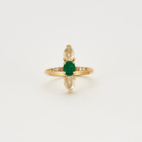 Bague 53.5 Bague Marquise diamants émeraude 58 Facettes LP722/10