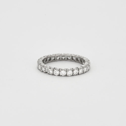 Alliance américaine en or blanc 58 Facettes 240267