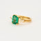Bague 49 Bague or jaune, diamant et émeraude Zambienne 58 Facettes CGL 32007