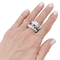 Bague 53 Bague BULGARI "Serpenti", en or blanc, diamants et émeraudes. 58 Facettes 34622
