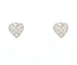 Boucles d'oreilles Boucles d'oreilles en or blanc en forme de cœur serties de diamants de 0,15 ct 58 Facettes 12508