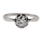 Bague 53 Bague solitaire art deco Platine diamant taille ancienne 0,43 carat (circa 1930) 58 Facettes A06144