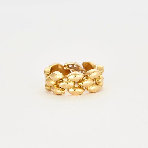 Bague 52 Bague en or 18k maille gourmette diamants 58 Facettes M8695