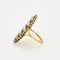 Bague 52 Bague marquise or jaune rubis perles 58 Facettes