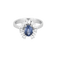 Bague 53.5 Bague Marguerite or gris, saphir et diamants 58 Facettes BA517